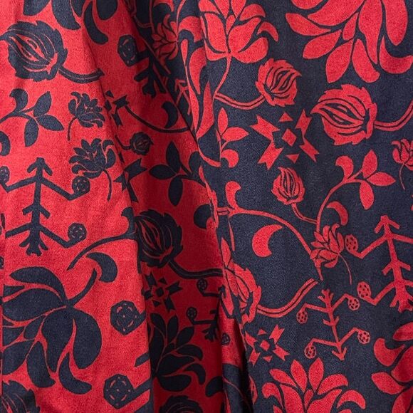 ~ Anthropologie XL Sachin & Babi Nightingale Mini Boho Dress Red Blue Floral - Picture 14 of 16